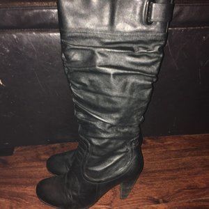 Leather heeled boots